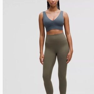 Army olive green Align HR Crop 23" nwt